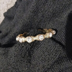 💚5/$25 Gold Tone with Rhinstone Sparkling Bangle Eternity Bracelet